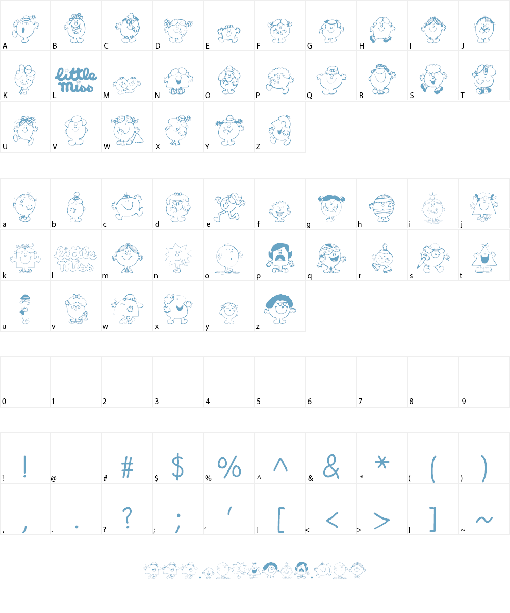 Little Miss Font Character